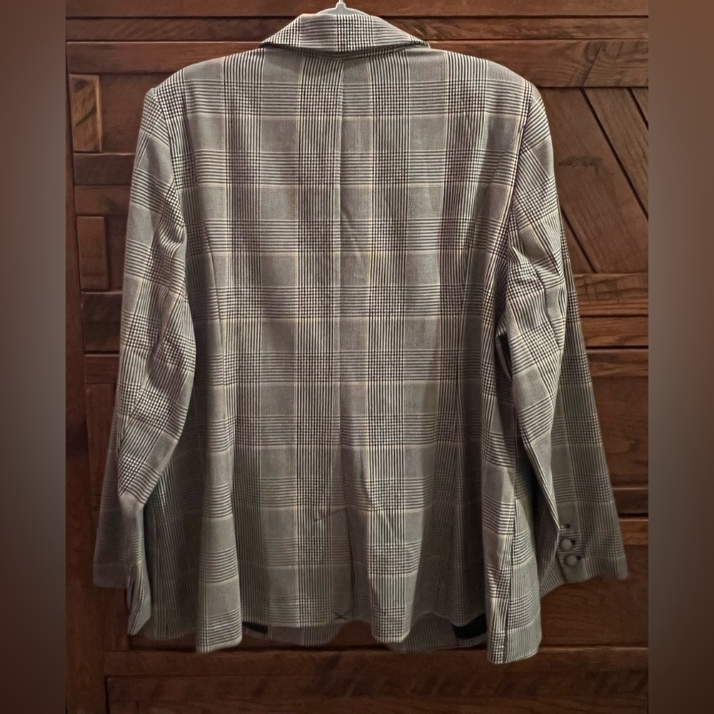 NWT Lane Bryant Double Breasted Plaid Blazer in Bastille Plaid Sz 18 - Picture 5 of 13